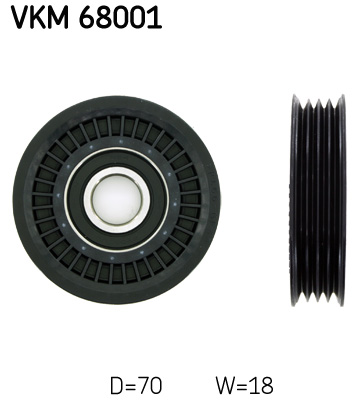 Vratná/vodiaca kladka rebrovaného klinového remeňa SKF (VKM 68001)